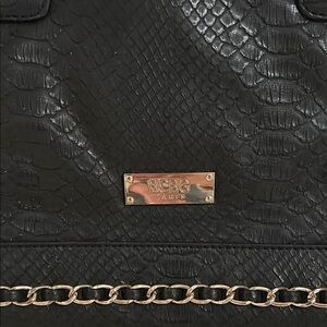 BCBG Black Croc-Embossed Handbag